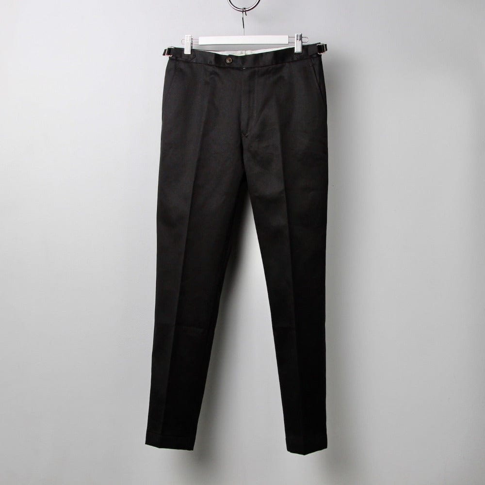 Footage 002 Pants - Mid Rise Trousers with Side Tab Adjusters in Noir