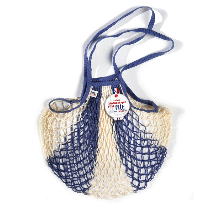 Net Shopping Bag - Bleu/Ecru