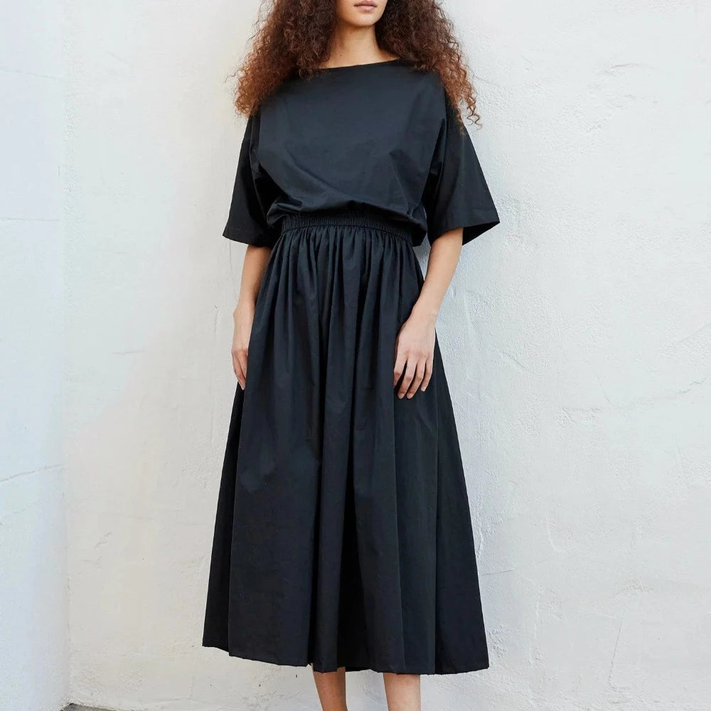 Black crane tulip dress clearance