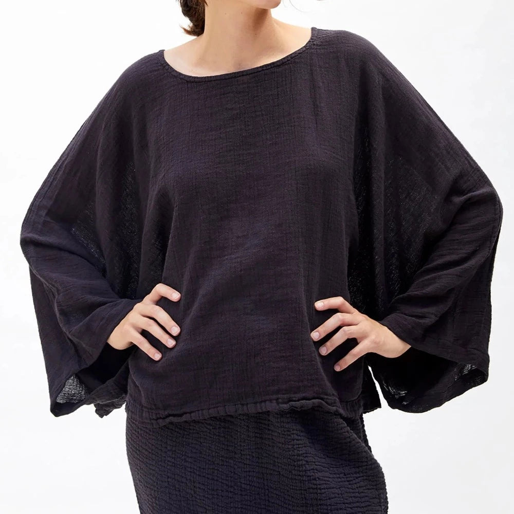 Black Crane Rec Top Black