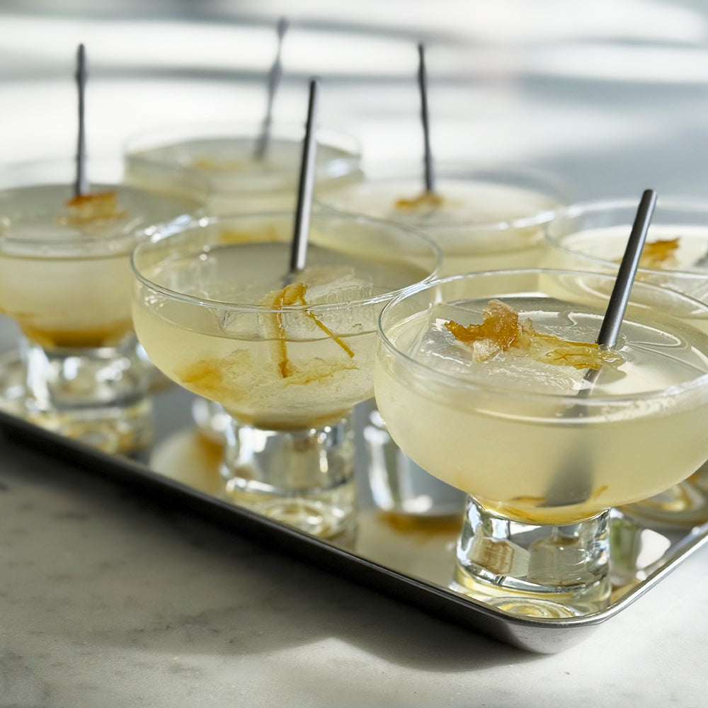 Vintage Bubble Stem Glass Coupe