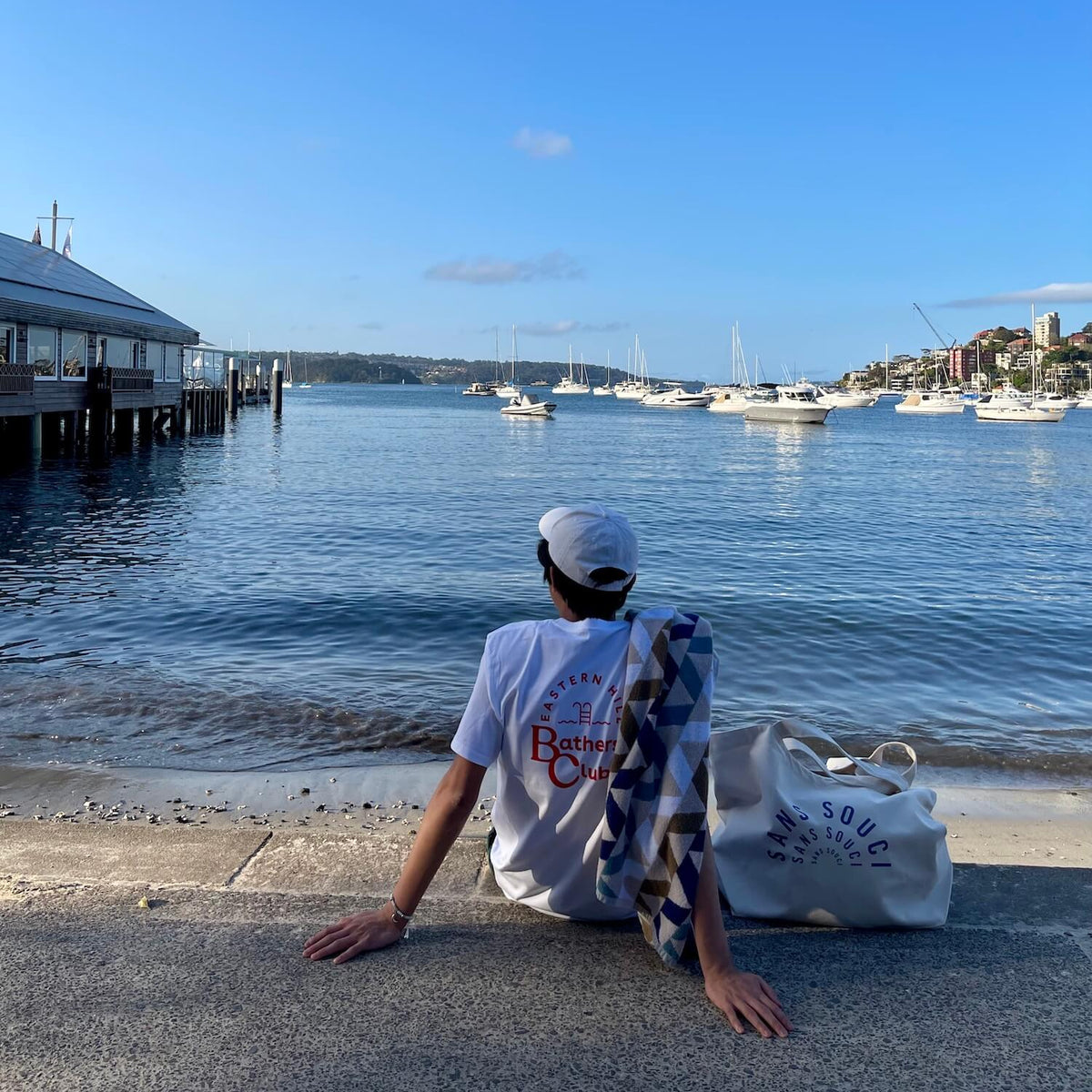 Eastern Hill General Supplies Bather's Club Tee - White/Red