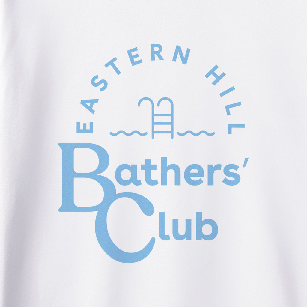 Eastern Hill General Supplies Bather's Club Tee in white and blue

