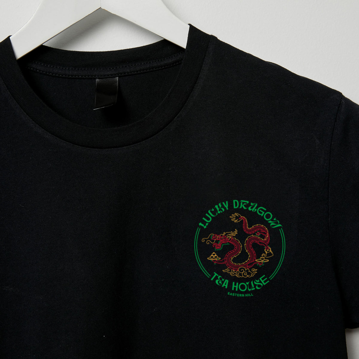 Lucky Dragon Tea House Tee - Black/Multi