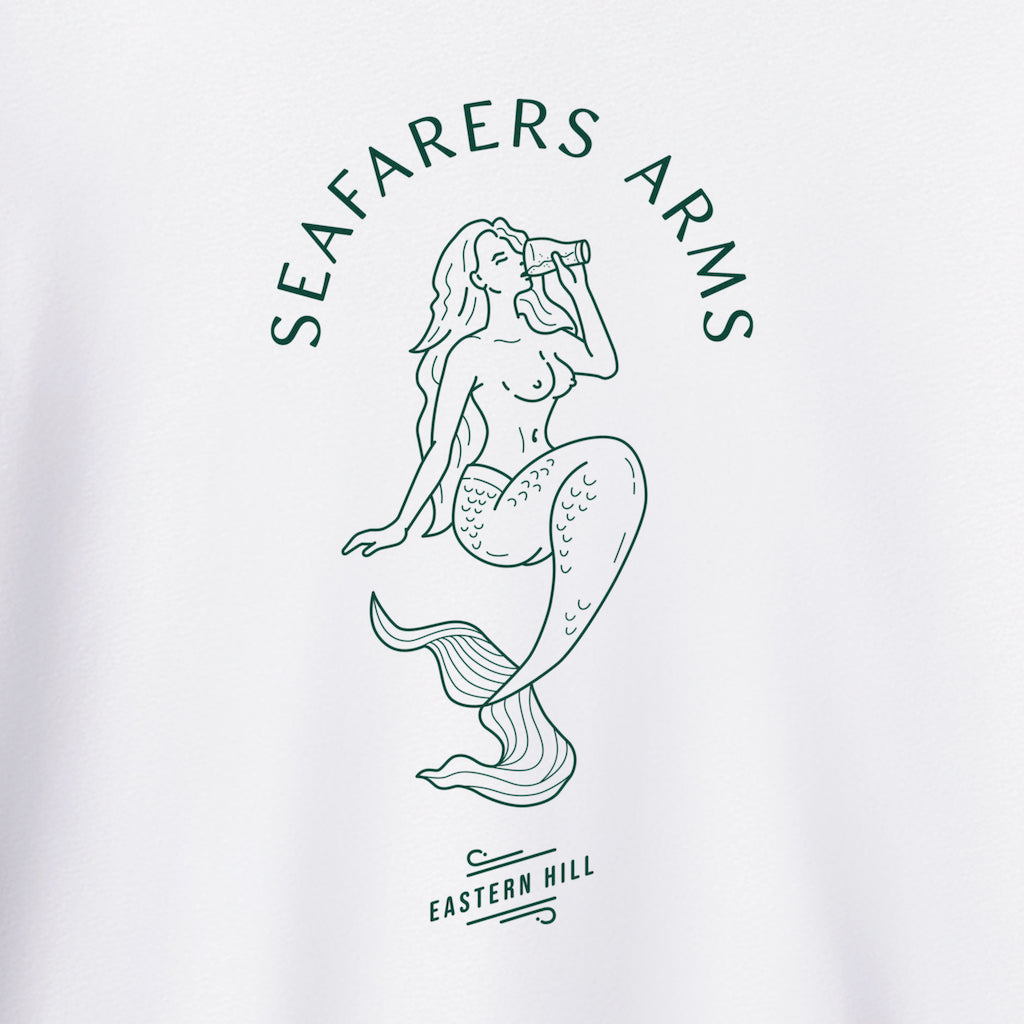Eastern Eastern Hill General Supplies Seafarer's Arms Mermaid Tee in white and green