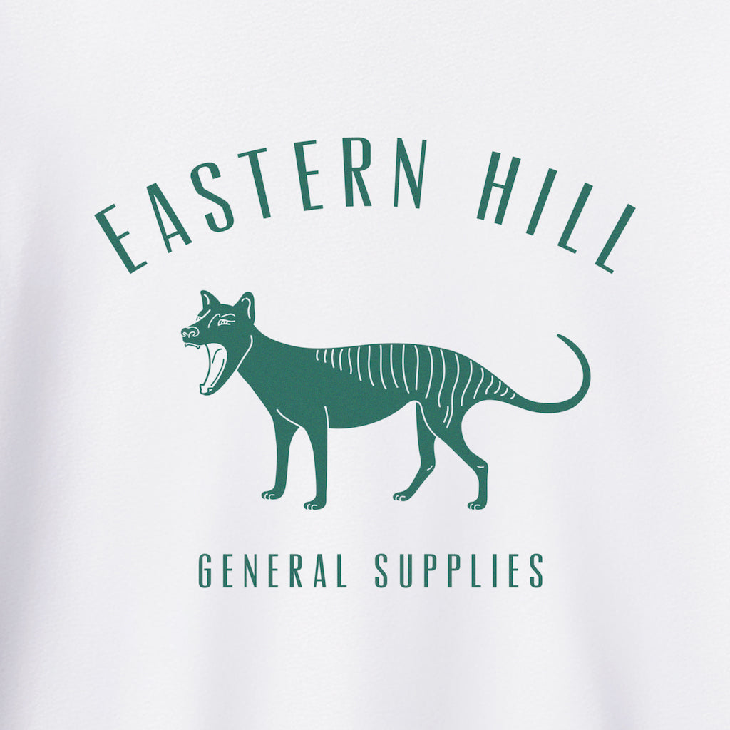Eastern Hill General Supplies Logo Tee - White/British Racing Green
