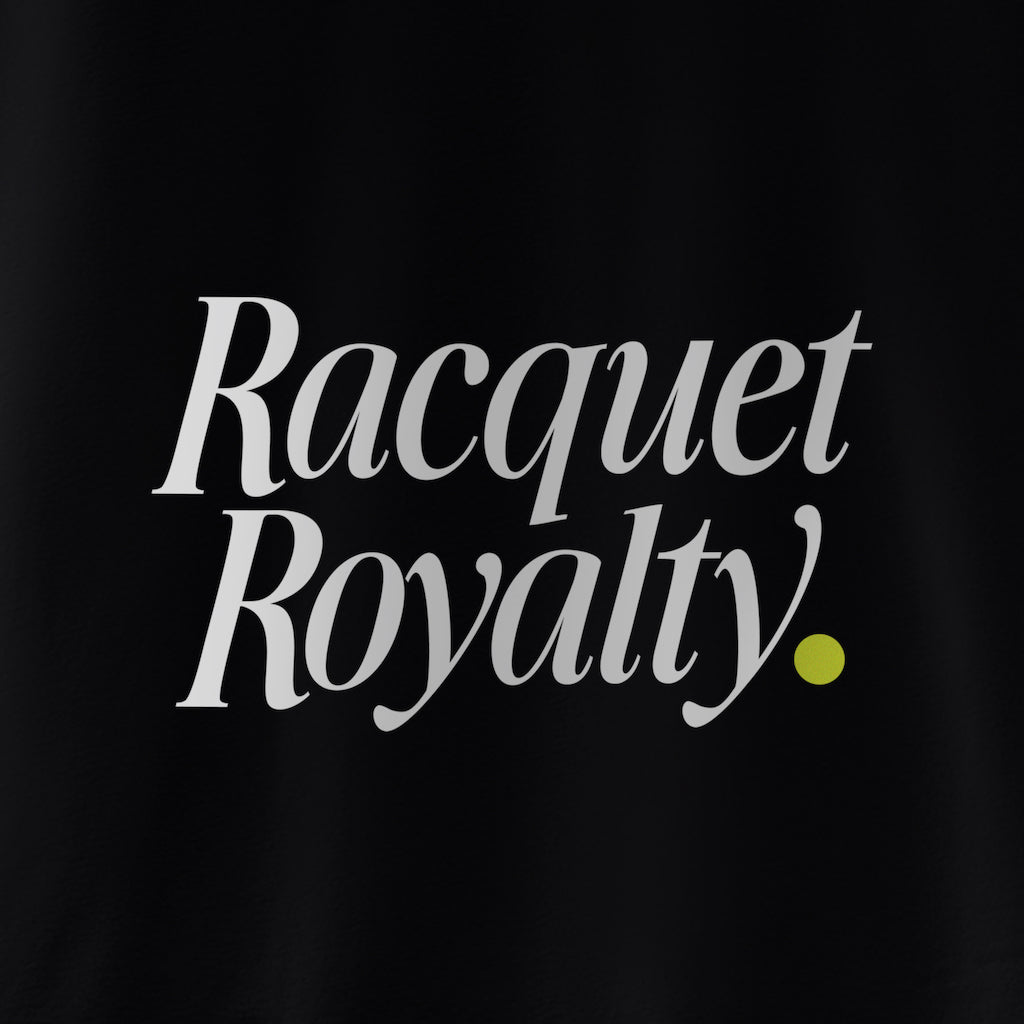 Eastern Hill General Supplies Racquet Royalty Tennis Tee in Black and White