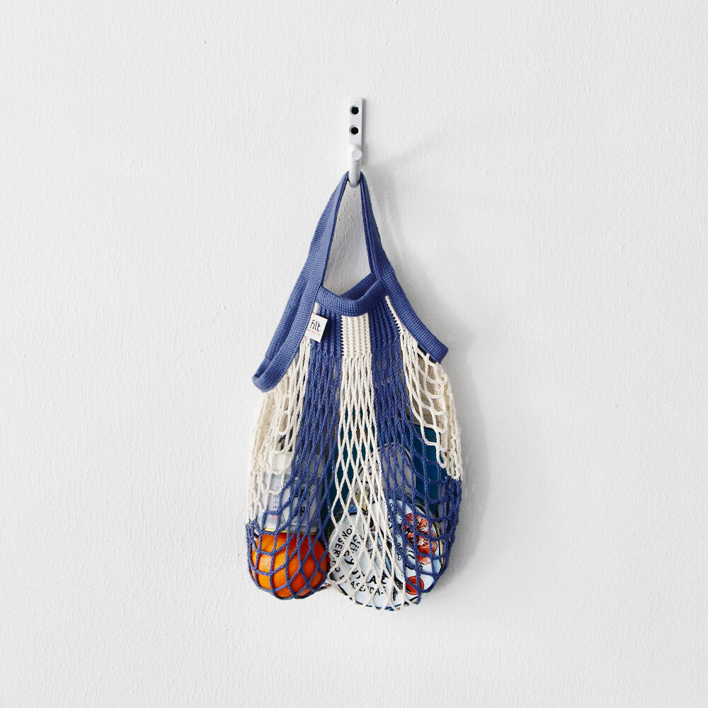 Filt Mini Netted Bag Bleu Ecru