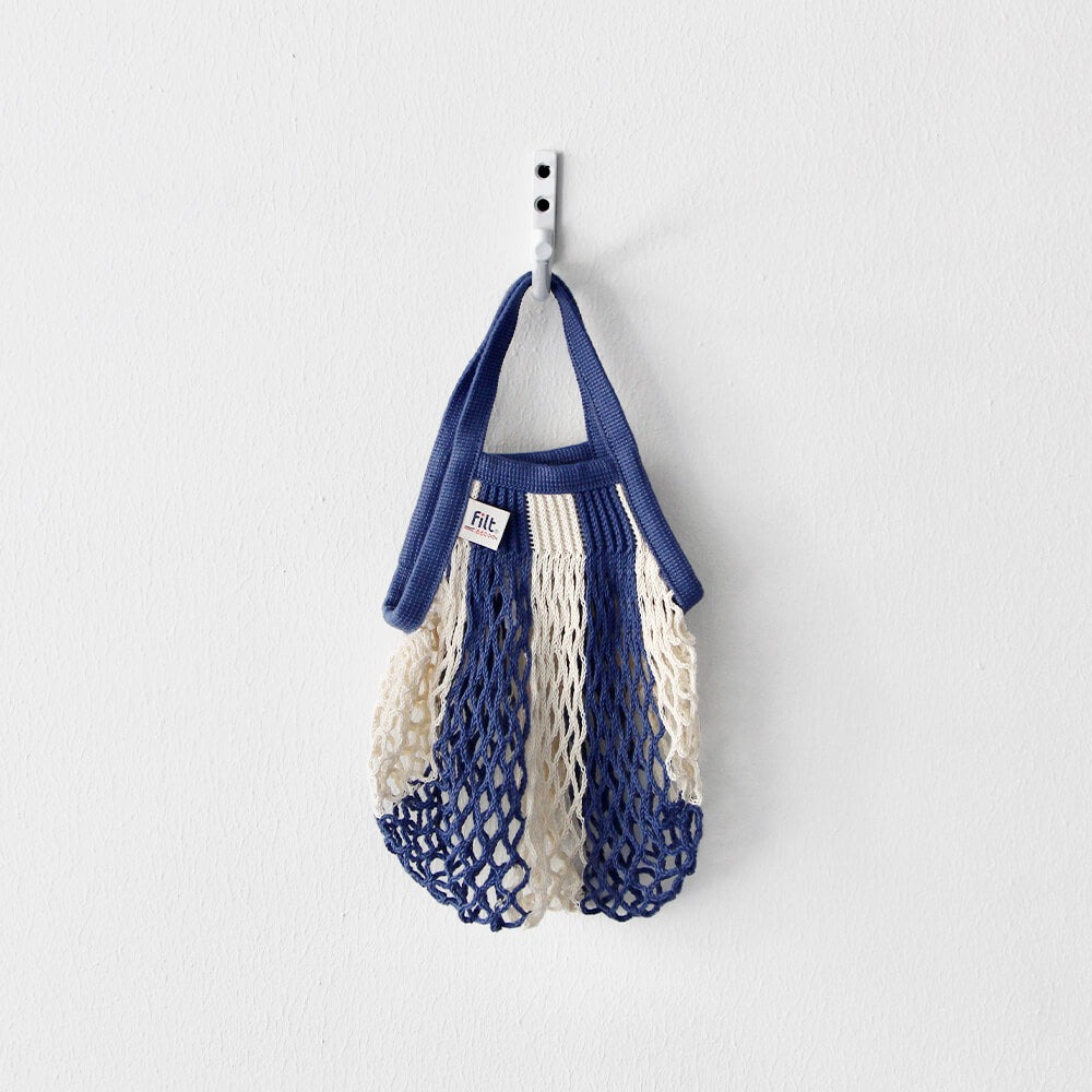 Filt Mini Netted Bag Bleu Ecru