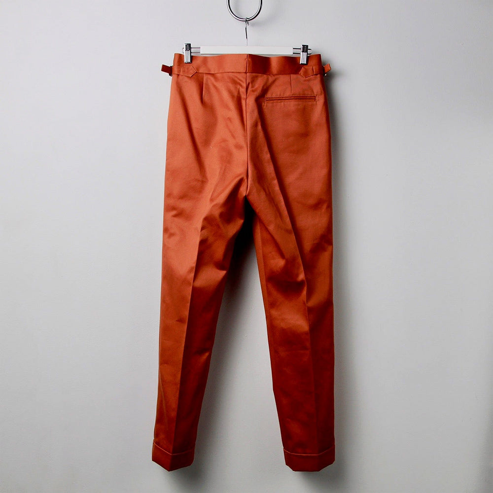 Footage High Waisted Pleated Pants Terracotta
