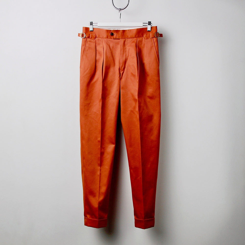 Footage High Waisted Pleated Pants Terracotta
