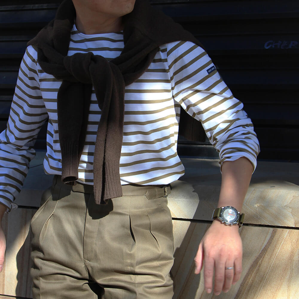 Footage High Waisted Pleated Pants in Olive