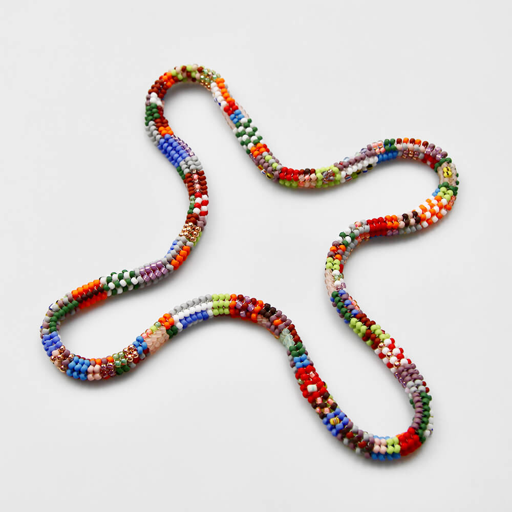 Handmade Japanese and Vintage Beaded Necklace