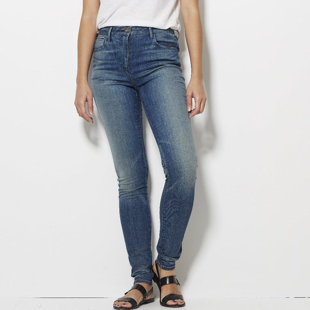 3x1 W3 High Rise Skinny Jeans - Sea
