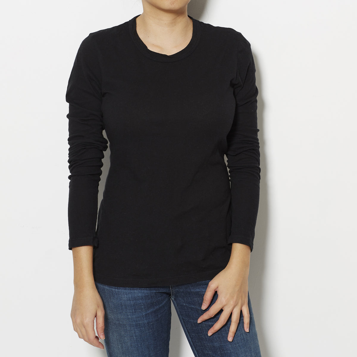 James Perse Women's Long Sleeve Tee - Black