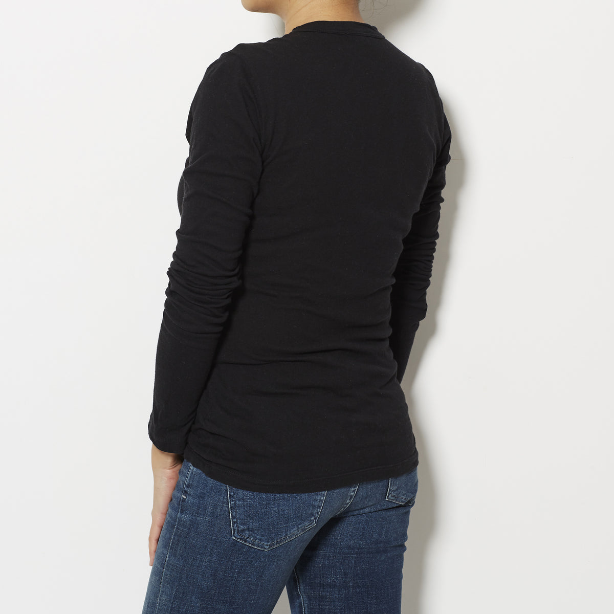 James Perse Women's Long Sleeve Tee - Black