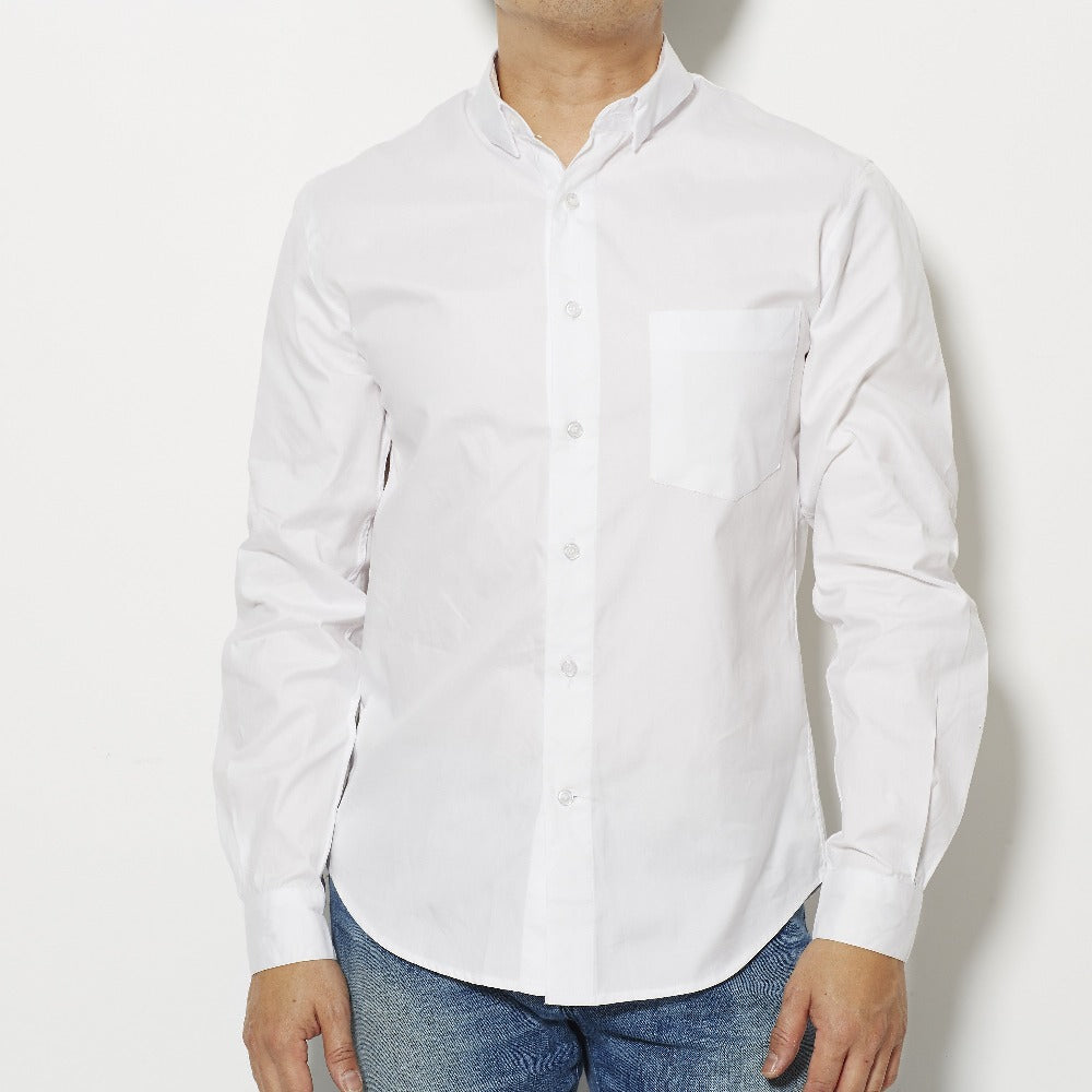 Footage 001 Signature Small Collar Shirt - White