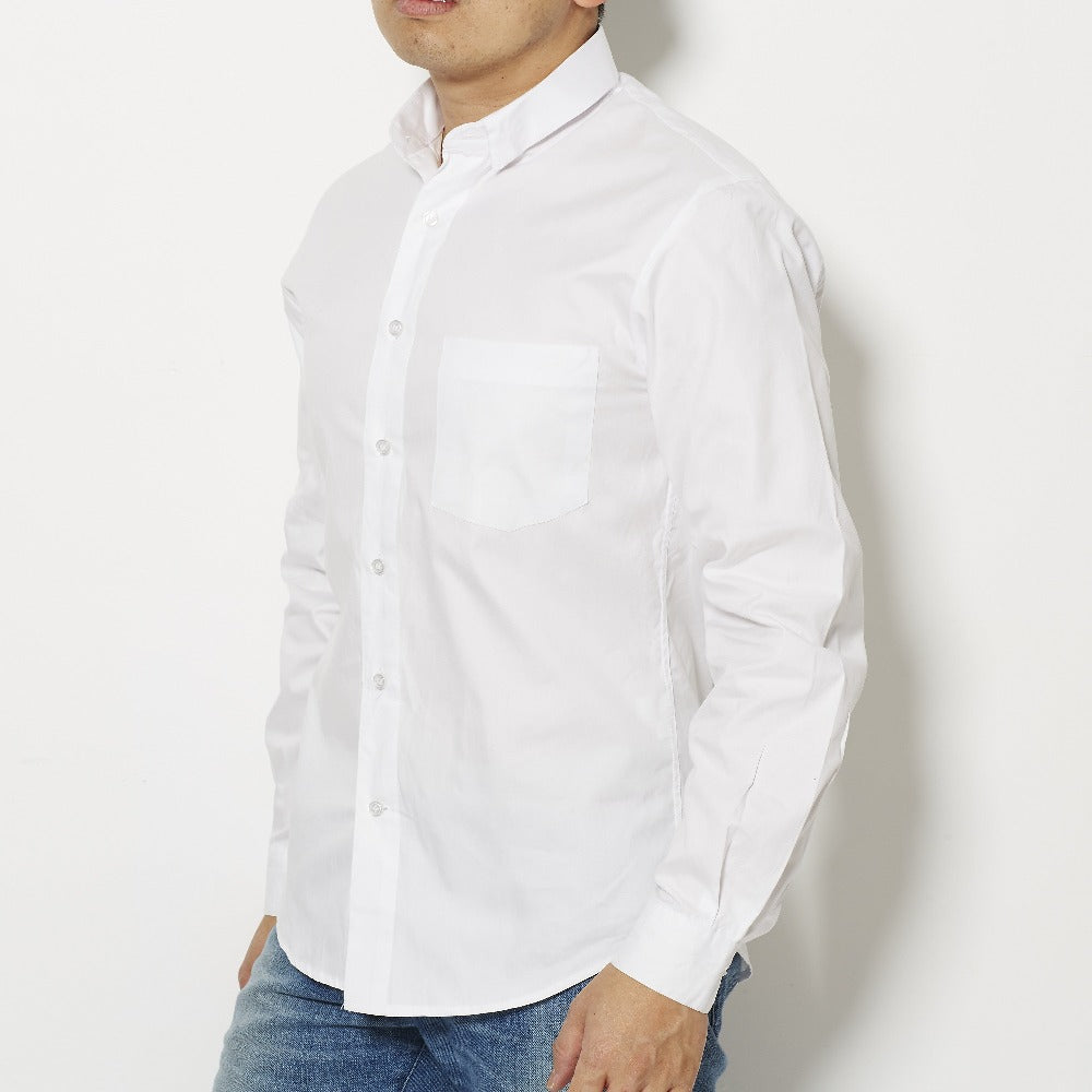 Footage 001 Signature Small Collar Shirt - White