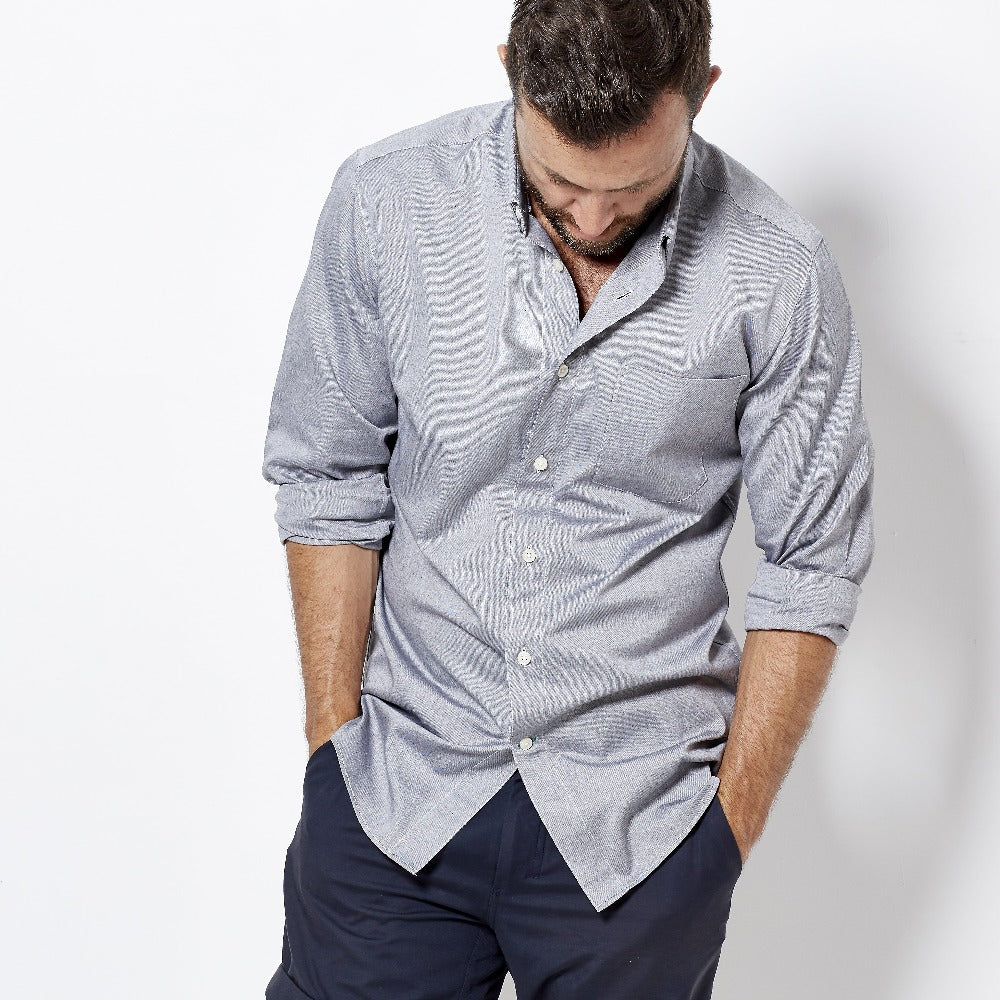 Footage Chambray Work Shirt - Grey