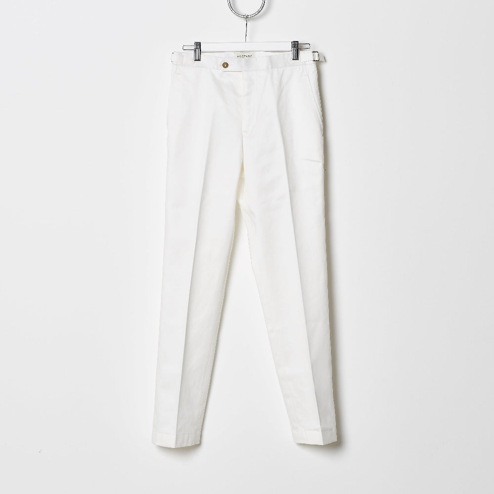 Footage 002 Pants - Mid Rise Trousers with Side Tab Adjusters in Snow