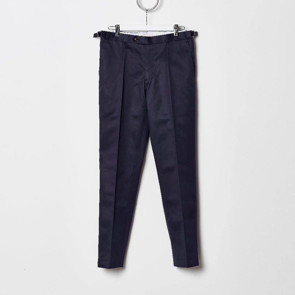 Footage 002 Pants - Mid Rise Trousers with Side Tab Adjusters in Navy