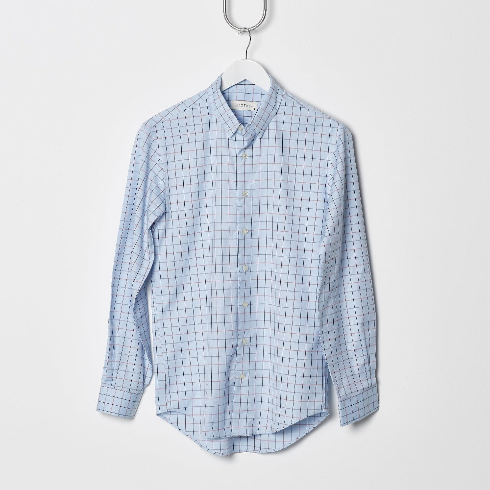 Footage 001 Shirt - Blue/Rust Check