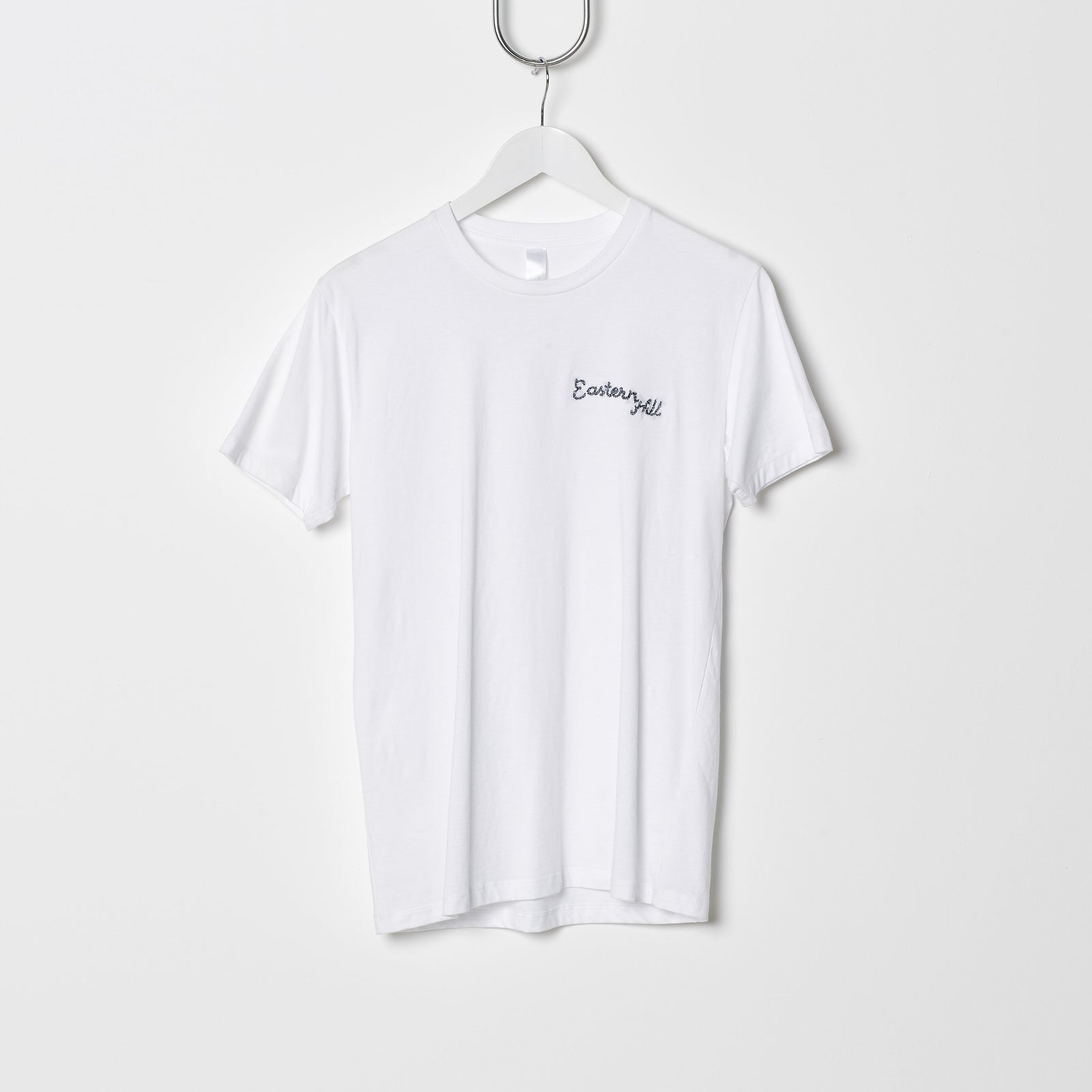 Eastern Hill General Supplies Chain Stitch Embroidered Tee - White/Royal