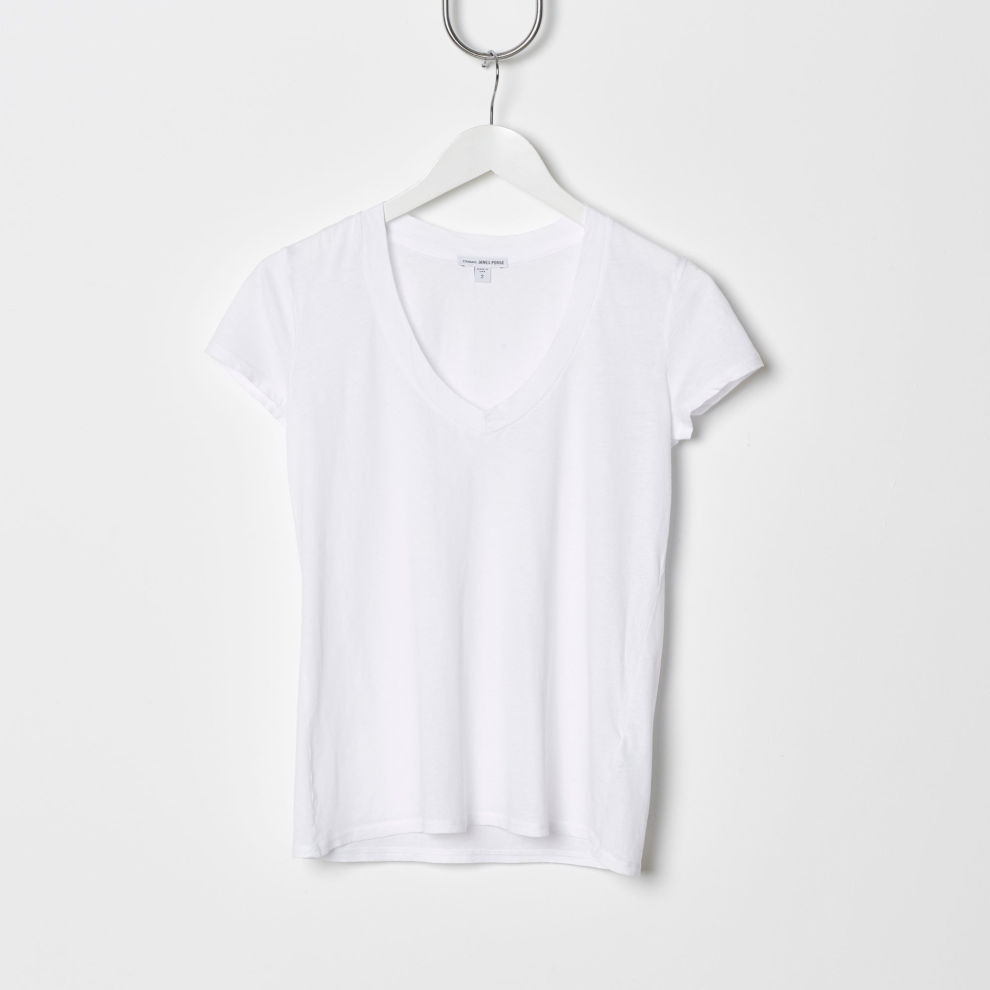James Perse Relaxed V Neck - White