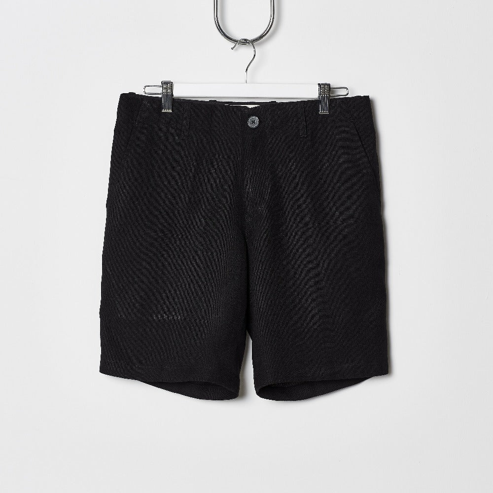 Footage Linen Shorts - Black