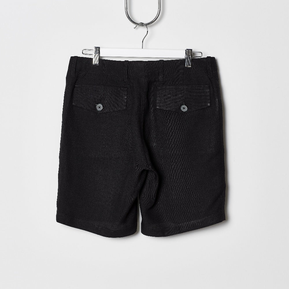 Footage Linen Shorts - Black
