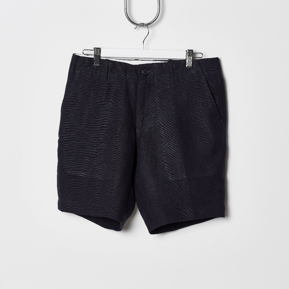 Footage Linen Shorts - Navy
