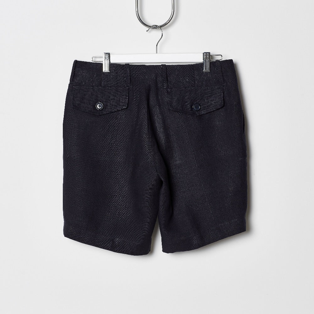 Footage Linen Shorts - Navy