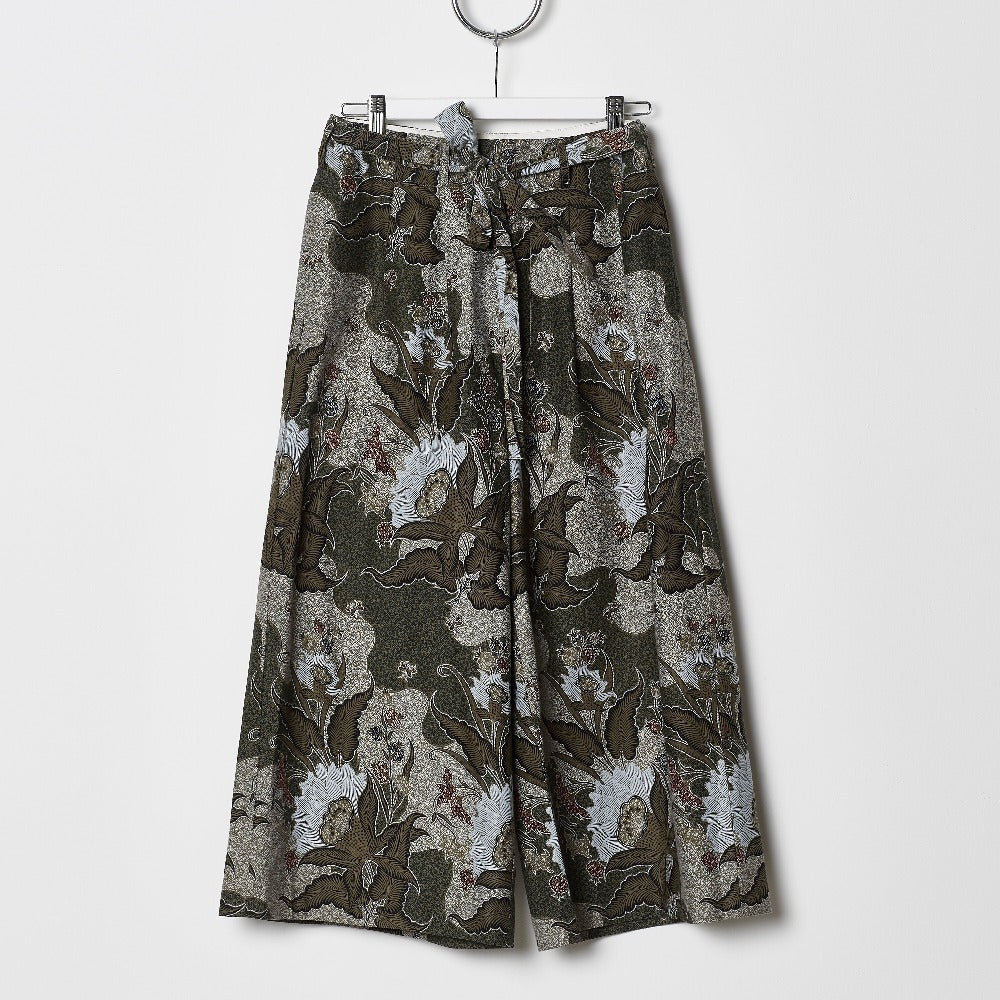 Footage Wide Leg Straits Pant - Green Lotus