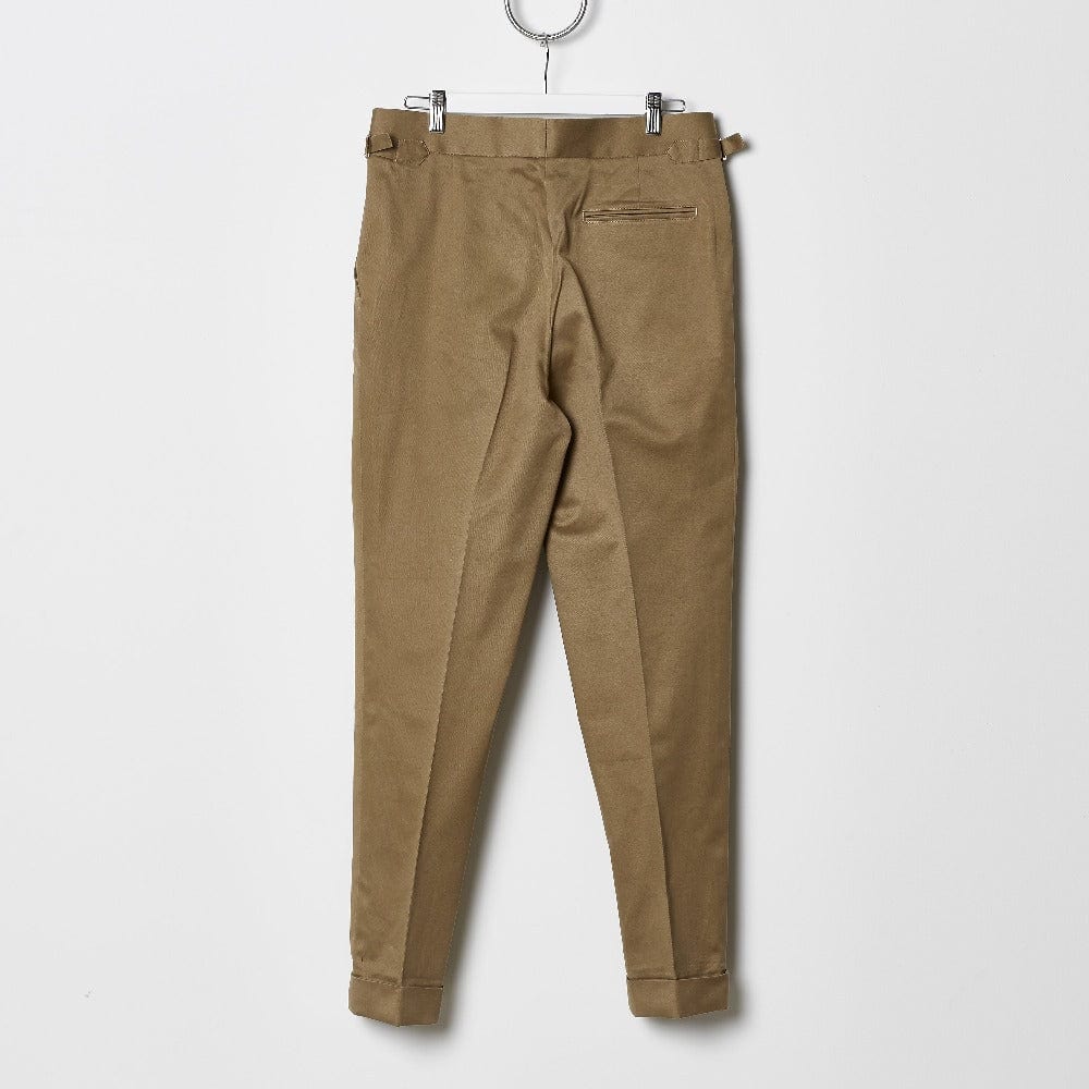 Footage High Waisted Pleated Pants - British Khaki