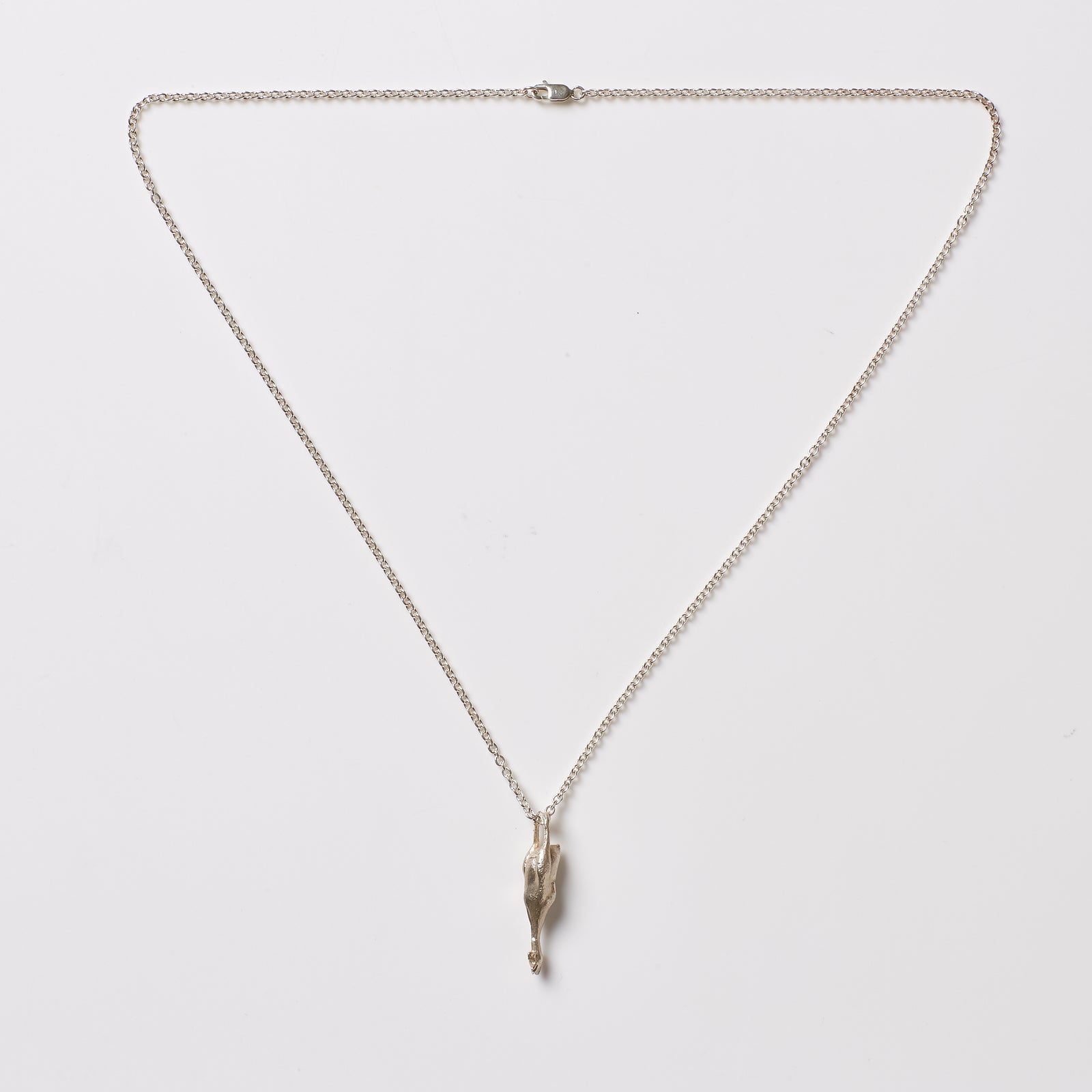 Vintage Rubber Chicken Pendant in Sterling Silver