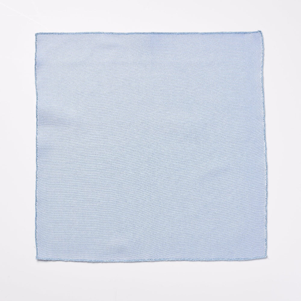 素材口袋方巾 - 淡蓝色