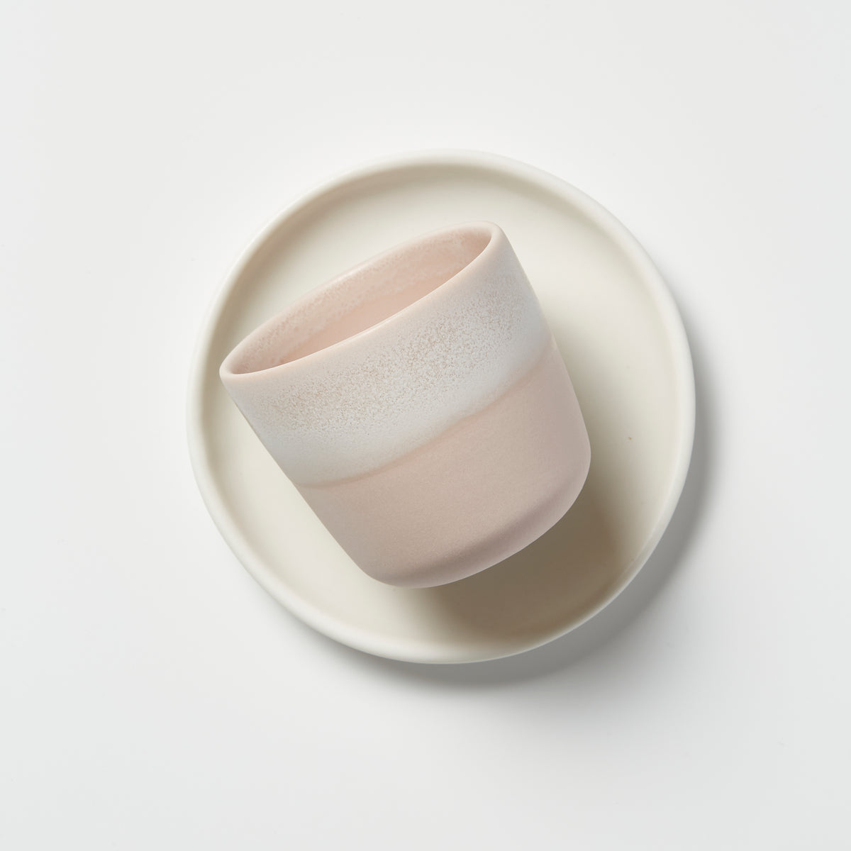 Studio Enti for Footage Cup - Blush Crystalline with White Small Dish