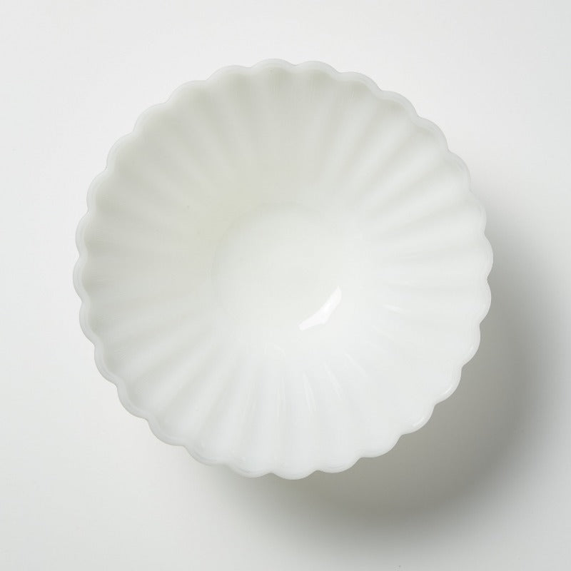 Vintage Milk Glass Salad Bowl