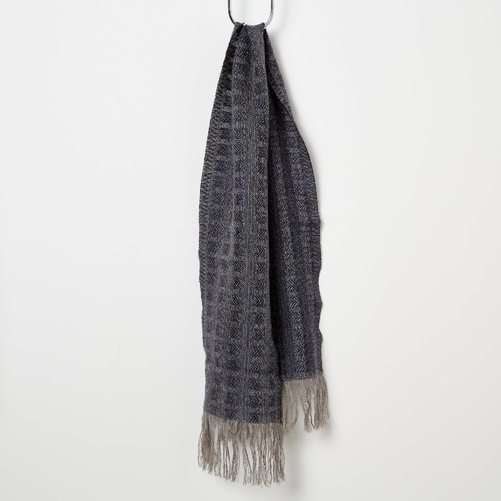 Stansborough Chevron Scarf - Navy