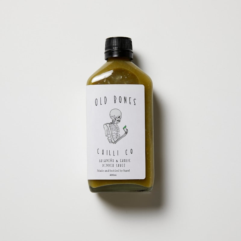 Old Bones Chilli Co Jalapeno & Garlic Pepper Sauce