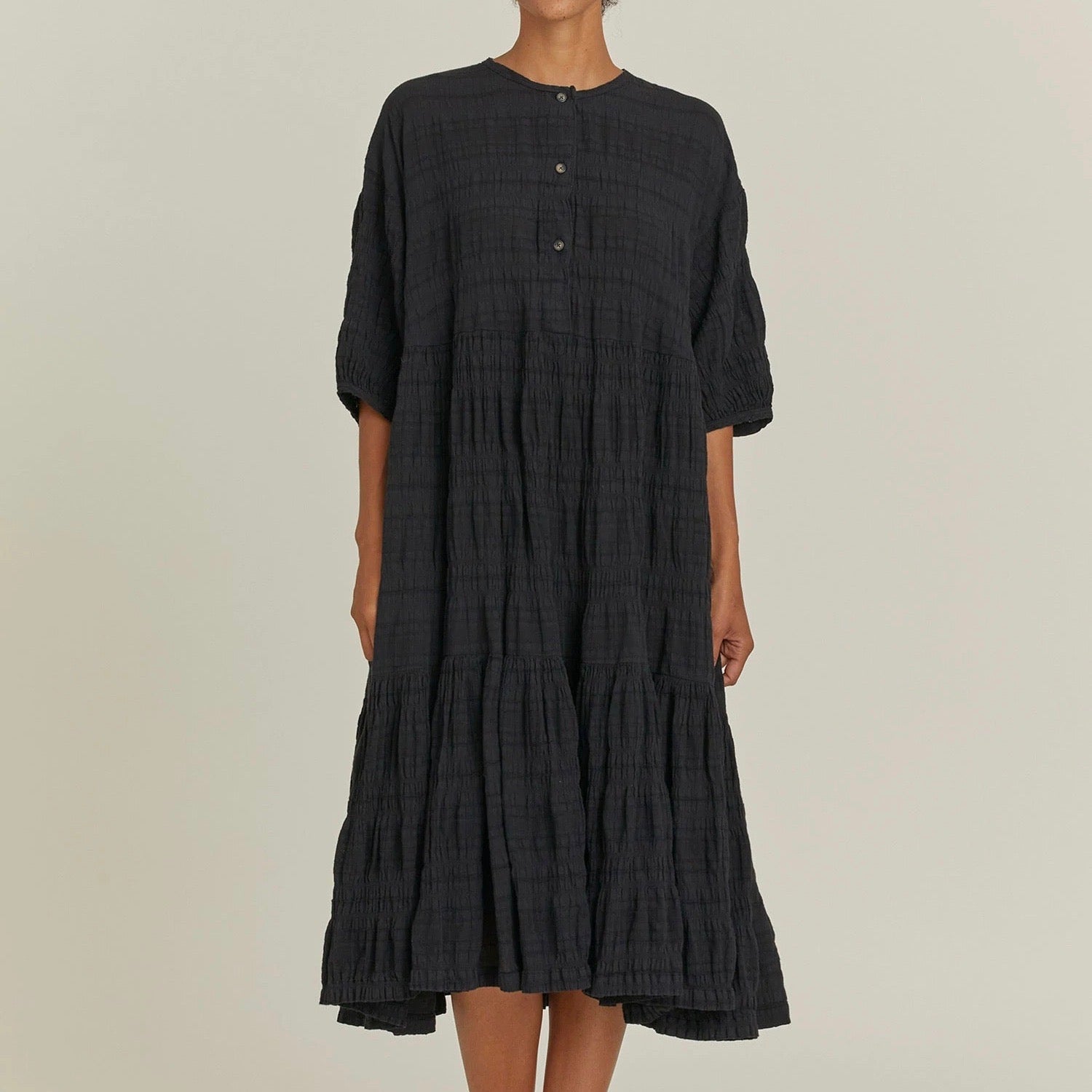 Black Crane Tent Dress Black