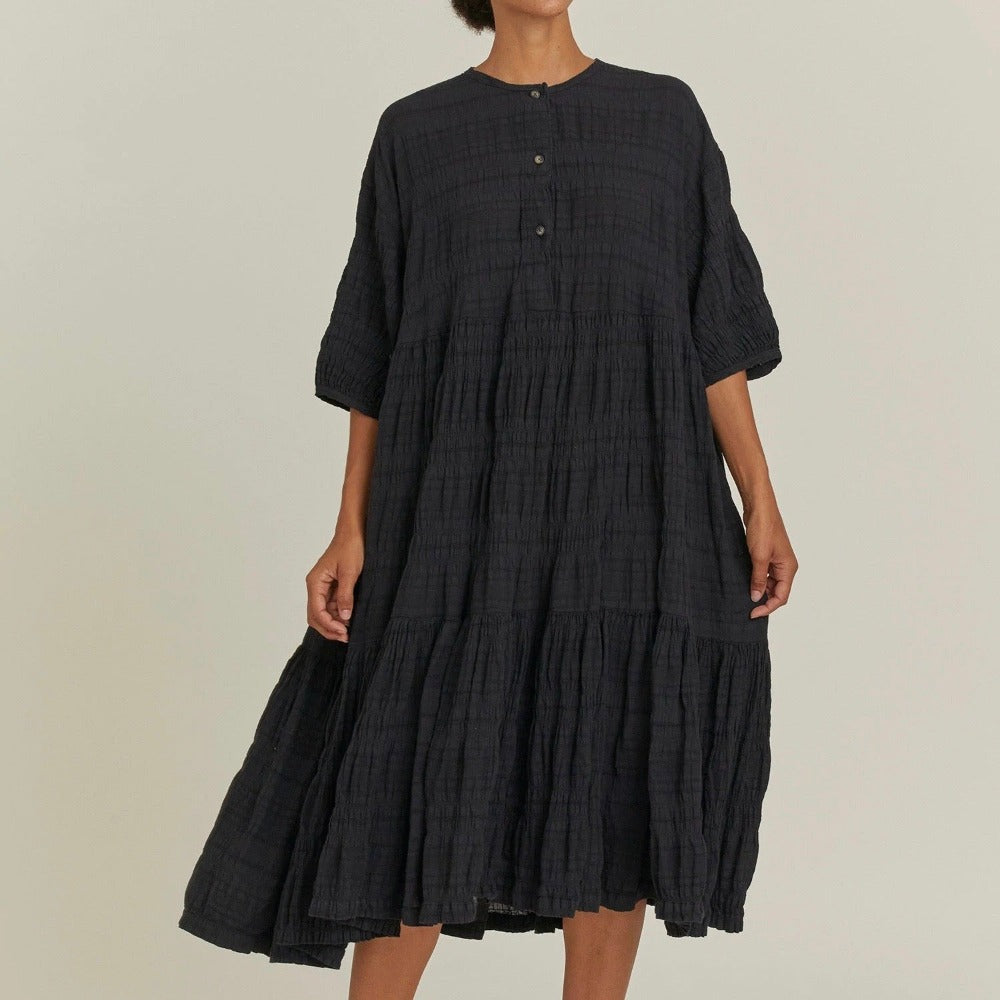 Black Crane Tent Dress Black