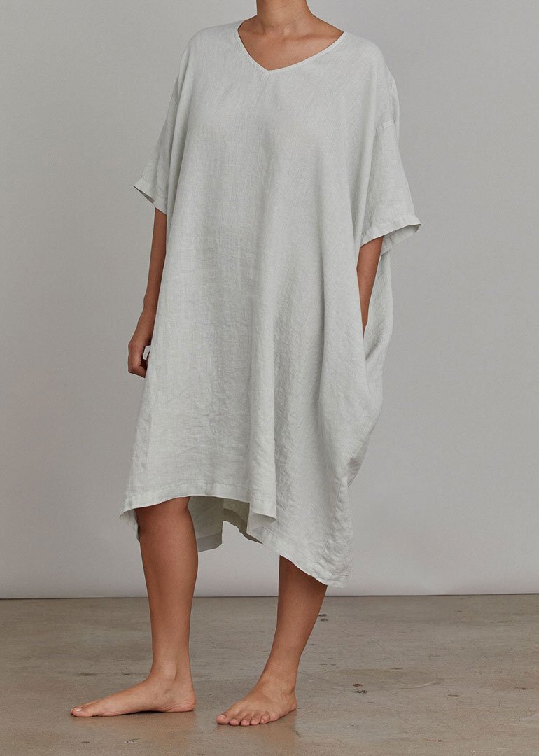 Black Crane V Neck Dress - Sky - Eastern Hill General Supplies Black Crane V Neck Dress - Sky - Eastern Hill General Supplies