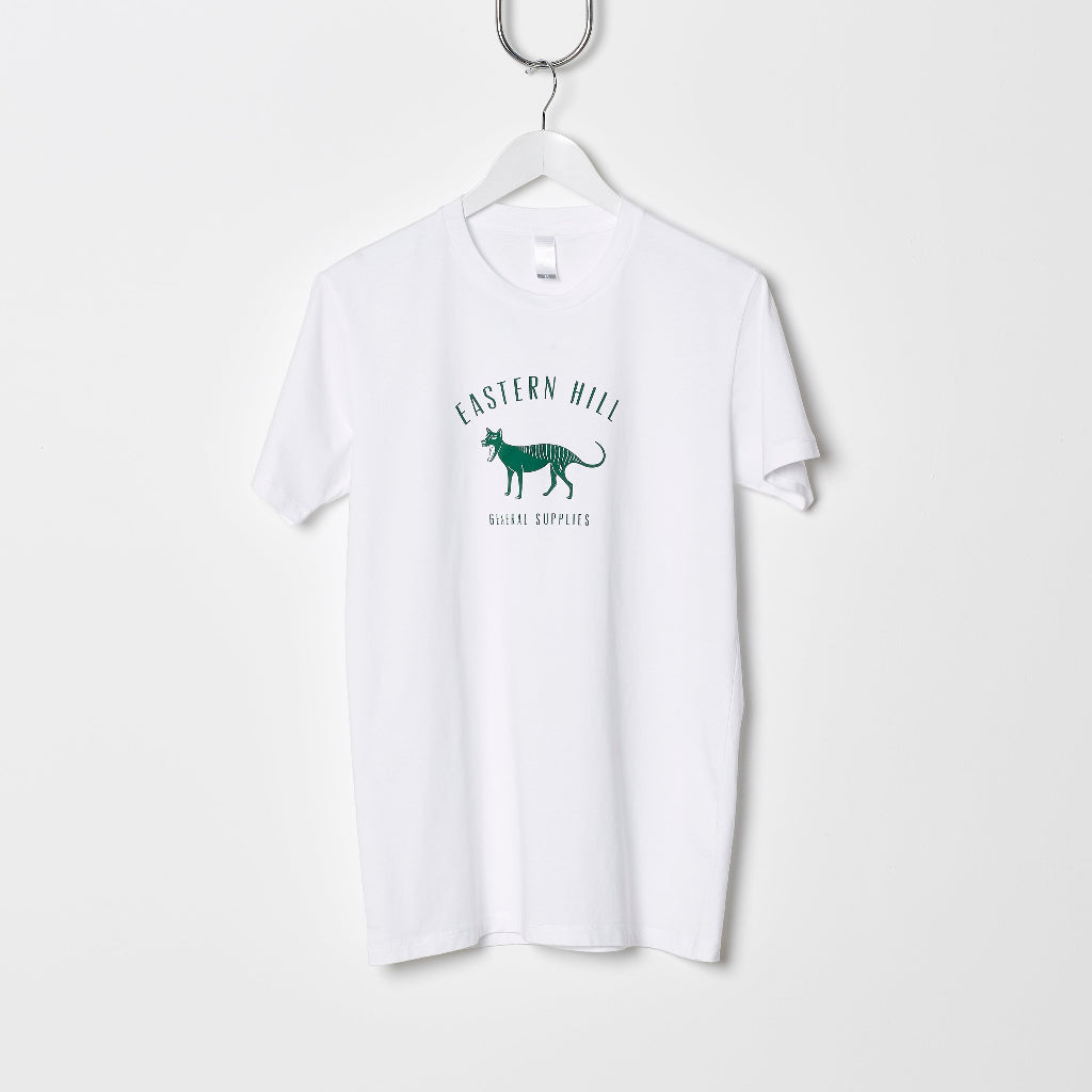 Eastern Hill General Supplies Logo Tee - White/British Racing Green