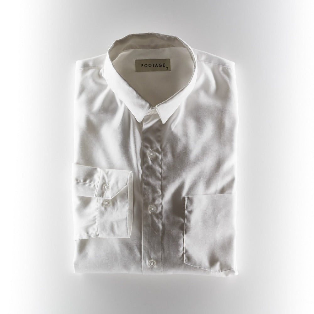 Footage 001 Signature Small Collar Shirt - White