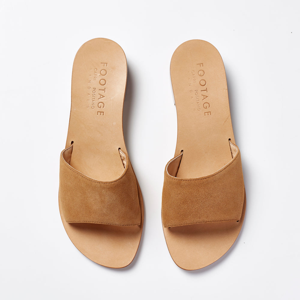 Footage Capri Positano Ponza Heel Rust Suede