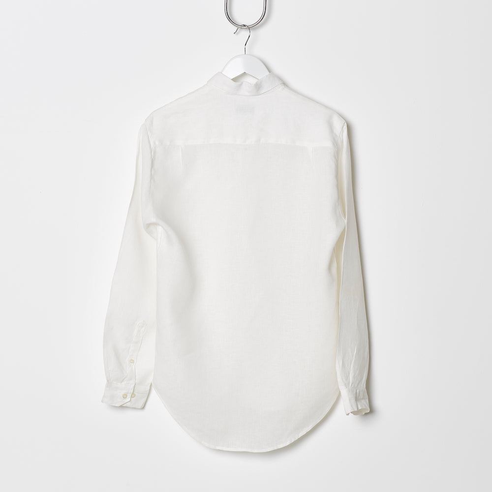 Footage Long Sleeve Linen Shirt White