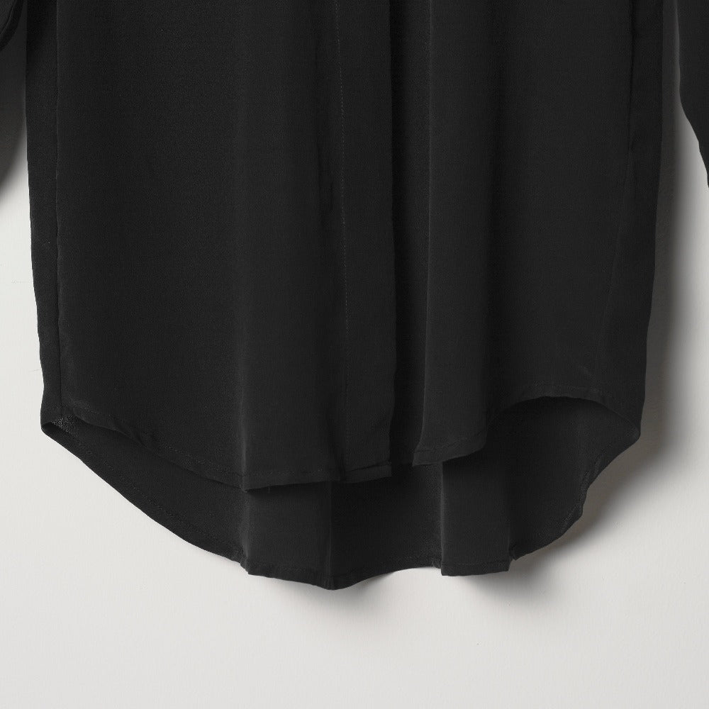 Footage Silk Shirt - Black