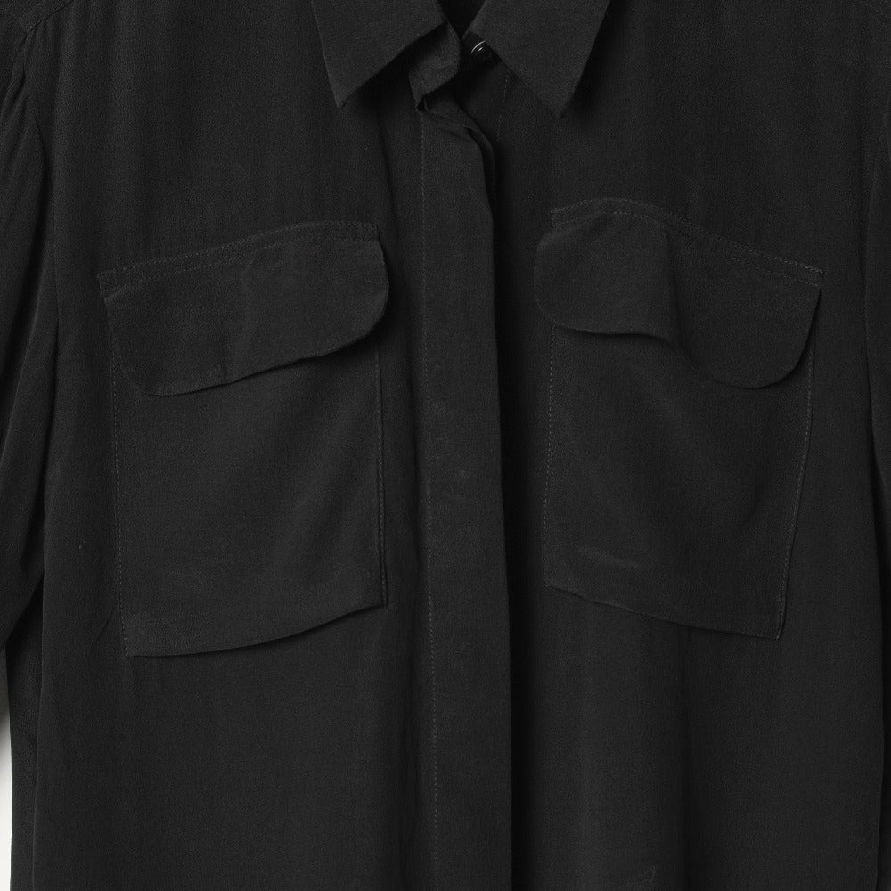 Footage Silk Shirt - Black
