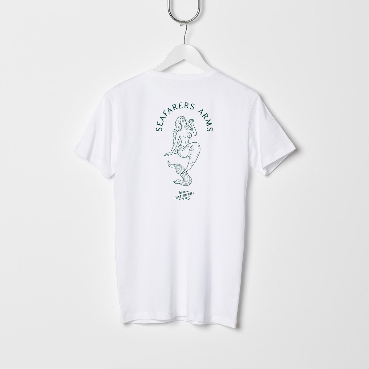 Eastern Hill General Supplies Seafarer&#39;s Arms Tee - White/Emerald